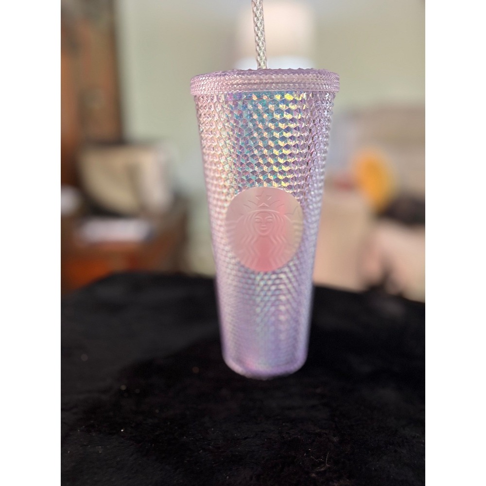 Starbucks Iridescent Lilac Purple Studded Tumbler 24oz Venti ColdCup Holographic